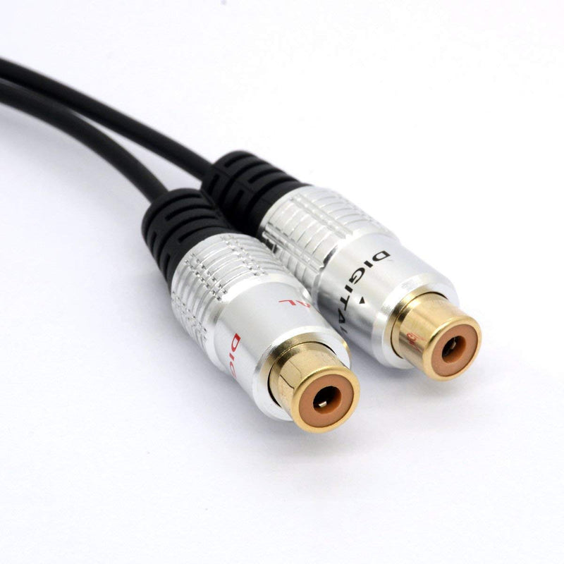 RCA Splitter Cable 1 RCA Mono Male to 2 RCA Phono Female Y Adapter Cord, 0.3 Metre (RCA Male to 2 Female) - LeoForward Australia