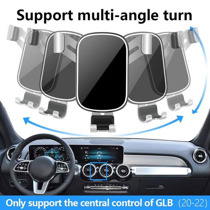  [AUSTRALIA] - musttrue LUNQIN Car Phone Holder for 2020-2023 Mercedes Benz GLB Class [Big Phones with Case Friendly] Auto Accessories Navigation Bracket Interior Decoration Mobile Cell Mirror Phone Mount
