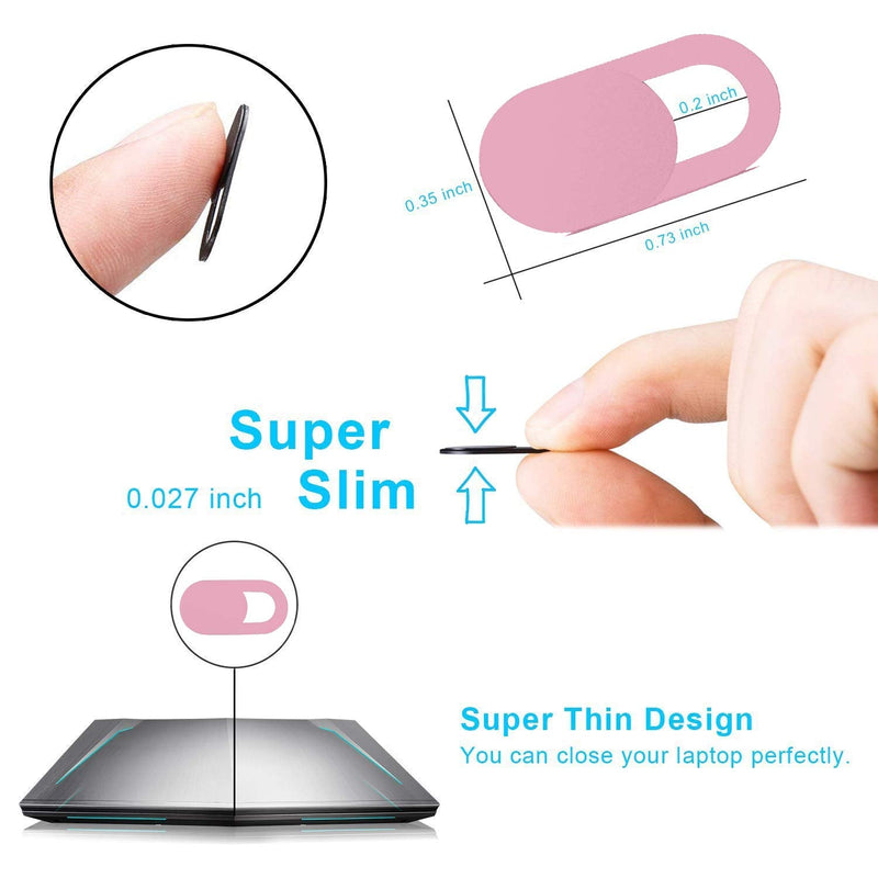  [AUSTRALIA] - SIREG Webcam Cover Slide Ultra Thin - Cute Pink Web Camera Cover fits Laptop,Tablet,Computer, Smartphone, Protect Your Privacy and Security,Strong Adhesive