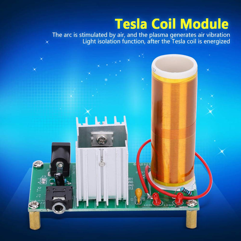  [AUSTRALIA] - Tesla Coil Module DIY Mini Assembly Plasma Speaker Electronics Kit 15W Scientific Experiment DC 15-24V 2A