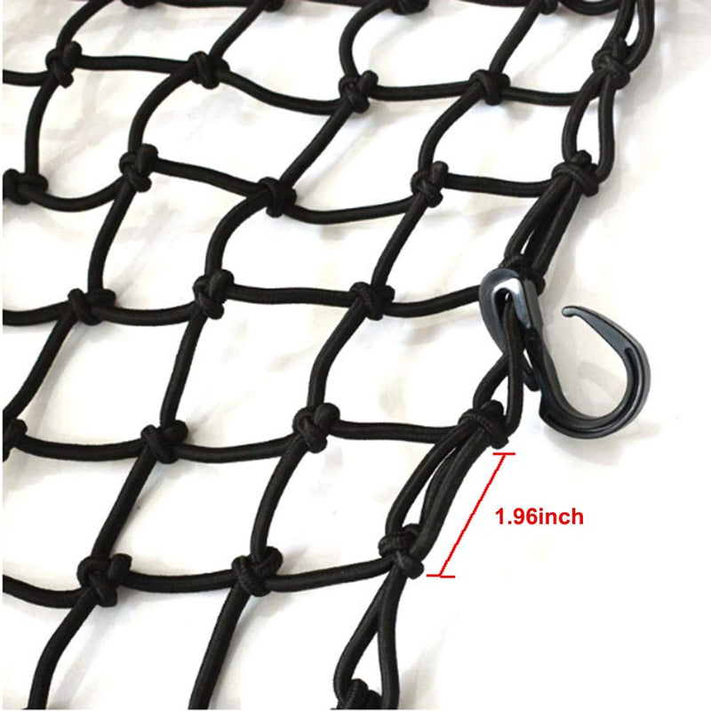  [AUSTRALIA] - KOFULL Cargo net, Stretches to 46" x 46" Strong Stretch Heavy-Duty for Moving, Camping, and Trucks- Free 1pcs Luggage Fixed Strap Rope(35x47,20" x 20",12x12) 20" x 20"