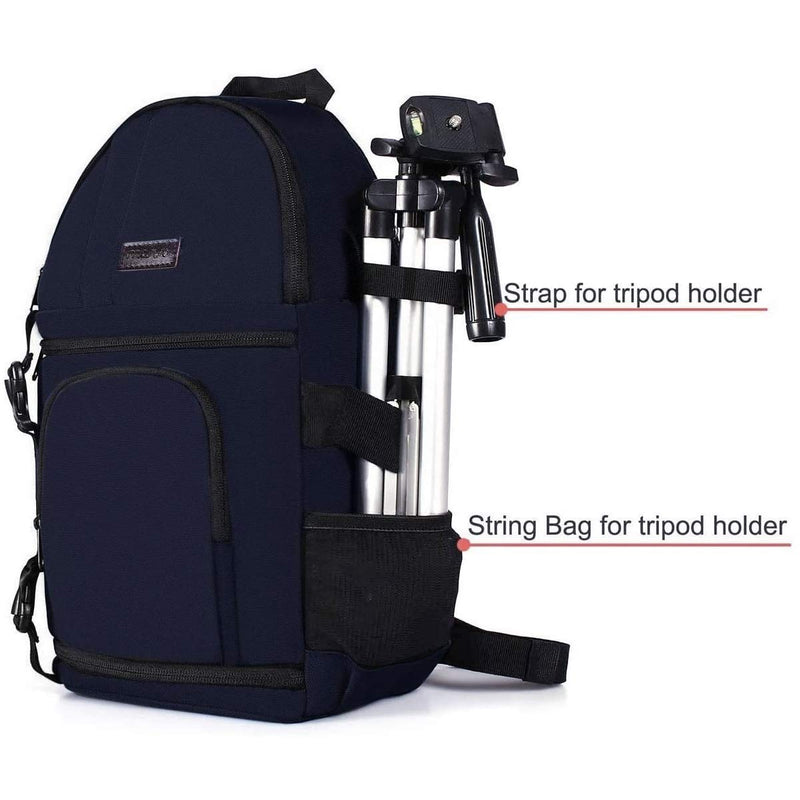  [AUSTRALIA] - MOSISO Camera Sling Bag, DSLR/SLR/Mirrorless Camera Case Shockproof Photography Camera Backpack with Tripod Holder & Removable Modular Inserts Compatible with Canon/Nikon/Sony/Fuji, Navy Blue