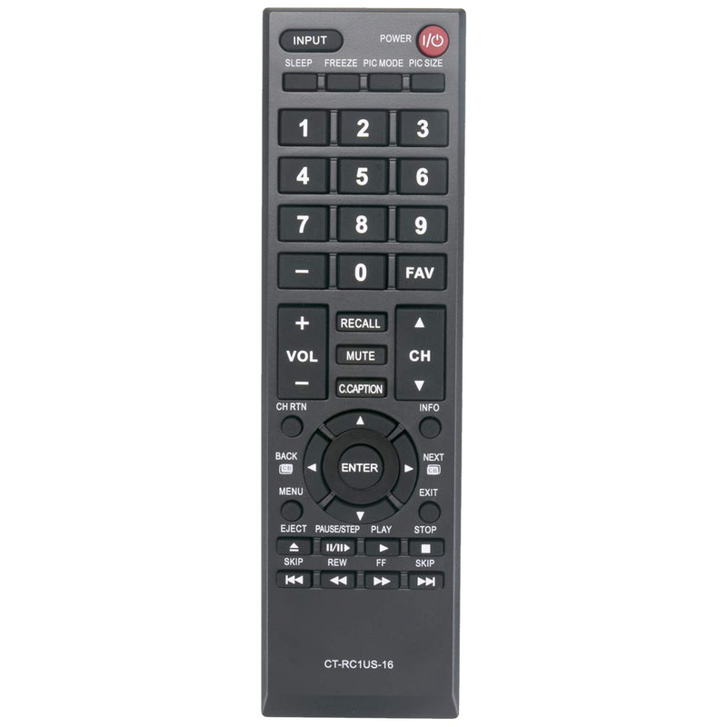 New CT-RC1US-16 Replace Remote Control fit for Toshiba LED TV HDTV 43L420U 49L310U 49L420U 50L420U 28L110U 32L110U 32L220U 40L310U 43L310U 55L310U 65L350L 65L350U - LeoForward Australia