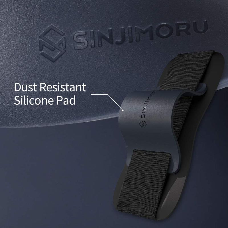  [AUSTRALIA] - Sinjimoru Silicone Mobile Phone Grip with Stand, Cell Phone Stand for Desk & Secure iPhone Holder Strap for All Smartphone. Sinji Grip Silicone Black