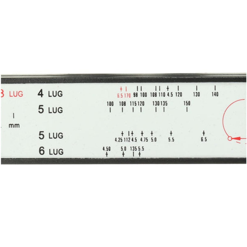 BestTeam Wheel/Stud Bolt Pattern Measuring Tool/PCD Ruler - 4 5 6 8 Holes Lug Bolt Pattern Gauge - LeoForward Australia