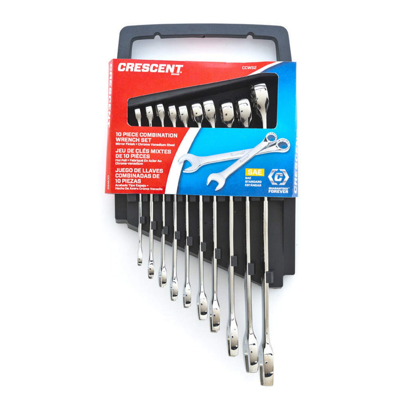  [AUSTRALIA] - Crescent 10 Pc. 12 Point SAE Combination Wrench Set - CCWS2 10  piece