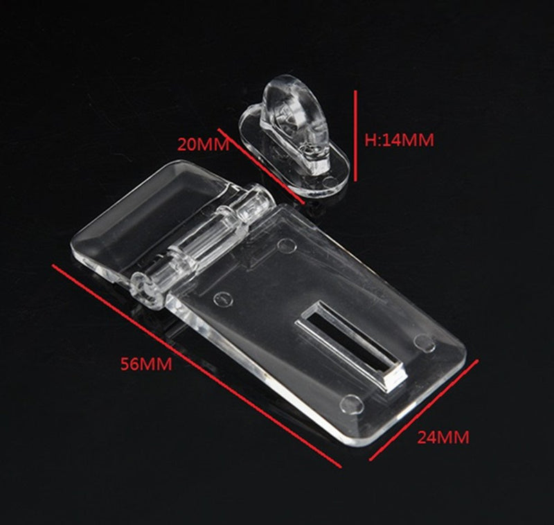 6PCS Crystal Clear Acrylic Lock Hasp Buckle Transparent Hinge Hasps - LeoForward Australia