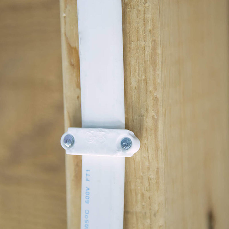  [AUSTRALIA] - Gardner Bender PS-75 Insulated Staples, ¾ Inch, Secures Romex, UF & (NM) Non-Metalic Cable, Polyethylene - UV Resistant, Splinter Free, 50 Pk, White 50 Pack ¾ inch.