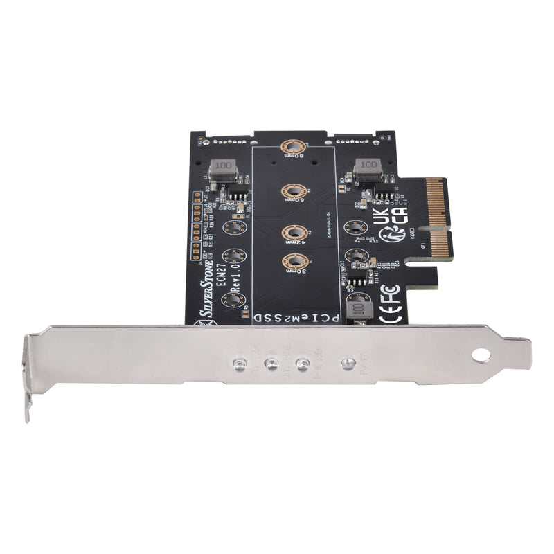  [AUSTRALIA] - SilverStone Technology ECM27 Triple Slot (1 x NVMe & 2 x SATA) M.2 SSD to PCIe x4 Adapter Card, SST-ECM27