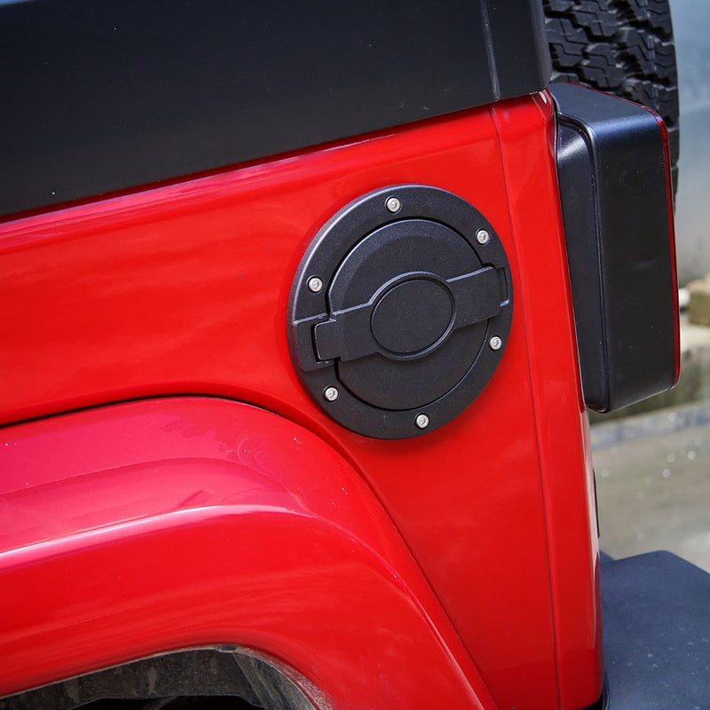  [AUSTRALIA] - JeCar Gas Cap Cover Aluminum Fuel Filler Door for Jeep Wrangler 2007-2018 JK & Unlimited