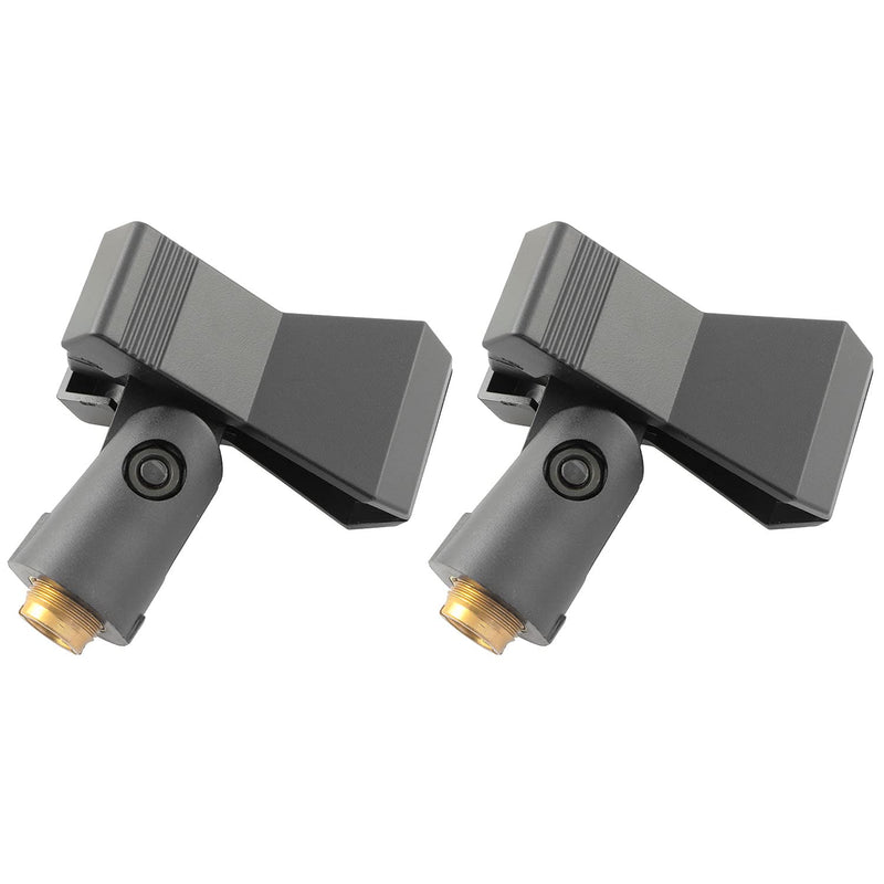  [AUSTRALIA] - PSCCO 2PCS Handhold Butterfly Microphone Clip Holder Female Nut Adapters for Handhold Microphone (with copper screw)