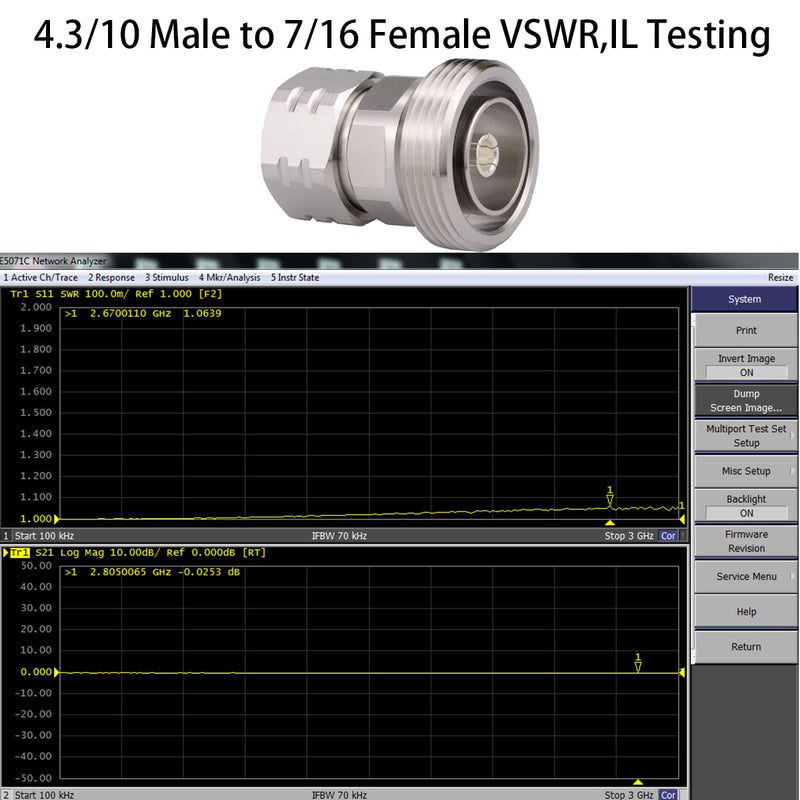  [AUSTRALIA] - Whisary L29 Female to 4.3-10 Mini DIN Male Adaptor 7/16 Din Female to 4.3/10 Mini Din Male Low PIM 163dBc (Din to MiniDin Female to Male) Din to MiniDin female to male