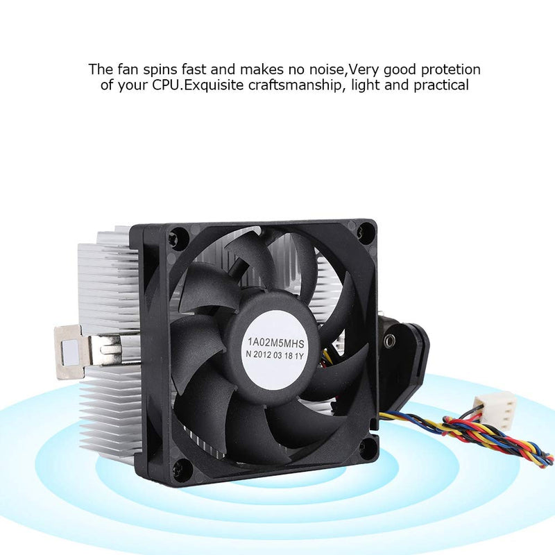  [AUSTRALIA] - Plyisty Black Excellent Heat Dissipation Performance 12V 2200RPM CPU Fan, No Noise CPU Cooling Fan, CPU Cooler, for AM2 AM3 AM3+ FM1 FM2 FM2+