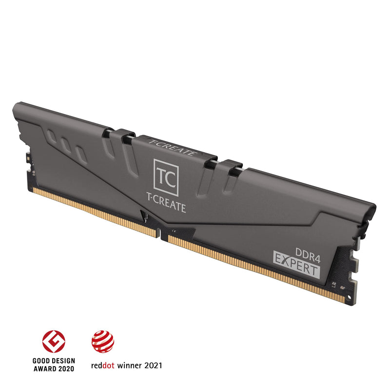  [AUSTRALIA] - TEAMGROUP T-Create Expert overclocking 10L DDR4 16GB Kit (2 x 8GB) 3200MHz (PC4 25600) CL16 Desktop Memory Module Ram - TTCED416G3200HC16FDC01 16GB (8GBx2) DDR4- 3200MHz CL16-20-20-40 Titanium Gray-UDIMM
