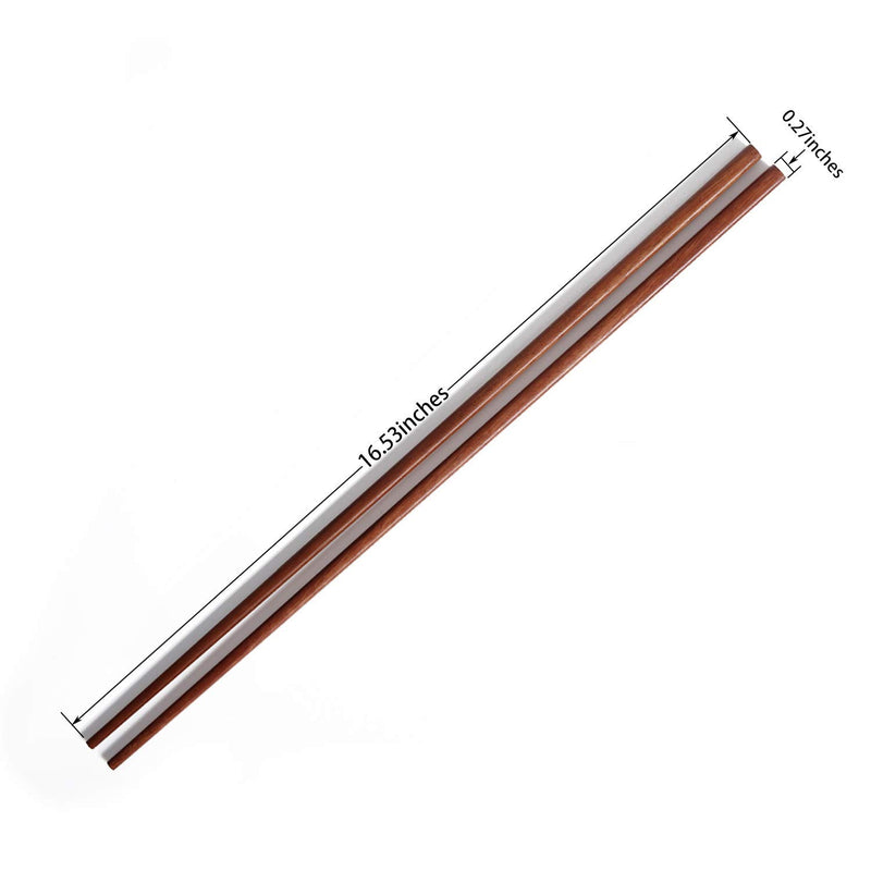  [AUSTRALIA] - Donxote Cooking Chopsticks, Extra Long Wooden Kitchen Frying Chopstick 16.5 Inches - Brown(6-Pairs)