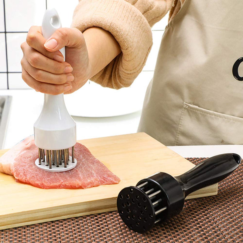  [AUSTRALIA] - Meat Tenderizer, 2 Pack Meat Tenderizer Tool Profession Kitchen Gadgets Jacquard Meat Tenderizers with 21 Blades Stainless Steel Meat Tenderizer Needle Best for Kitchen Cooking Tenderizing Beef