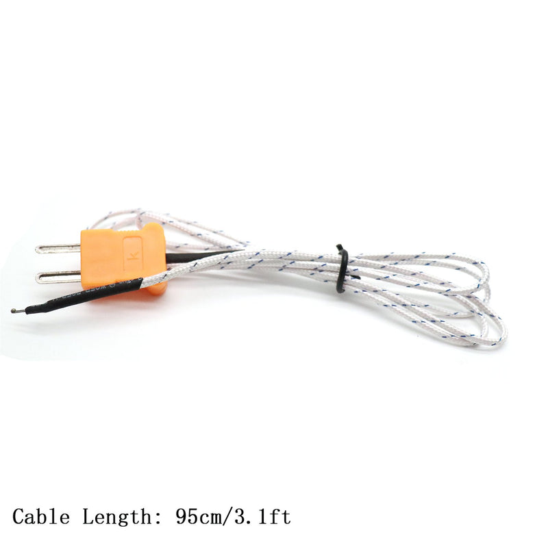 Xiaoyztan 5Pcs 3.1Ft Thermocouple Cable with Mini K-Type Connector -50? to 400? Measure Range Sensor Thermocouple Probe - LeoForward Australia