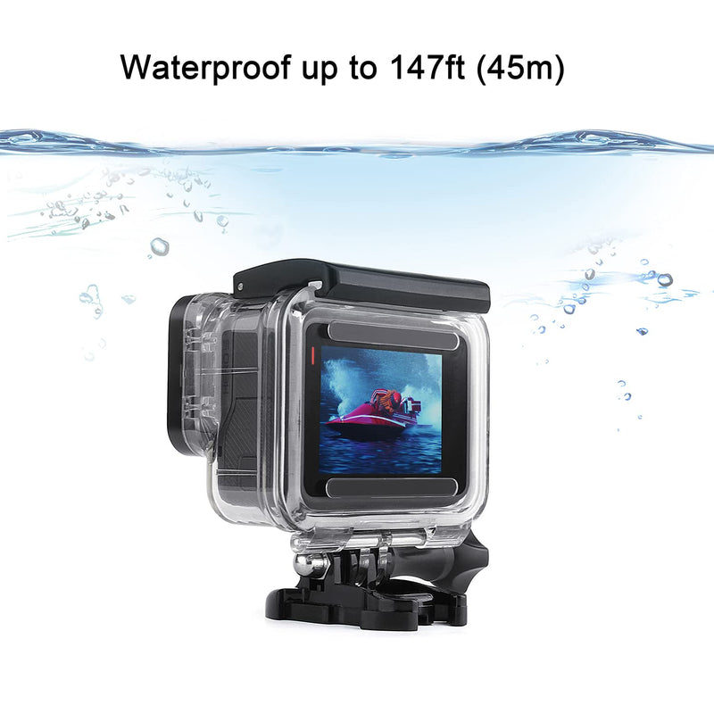  [AUSTRALIA] - SOONSUN Waterproof Housing Case with 4-Pack Lens Filters for GoPro Hero 7 6 5 Black Hero (2018), Dive Housing with Red, Light Red, Magenta, and 5x Close-up Filters for Underwater Video and Photography Waterproof Housing with 4-Pack filter