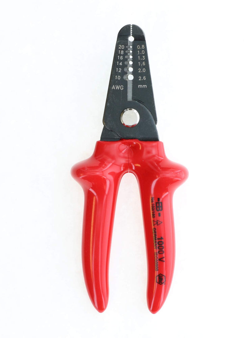  [AUSTRALIA] - Wiha 10250 Insulated Stripping Pliers 10-20 AWG, multi, one size