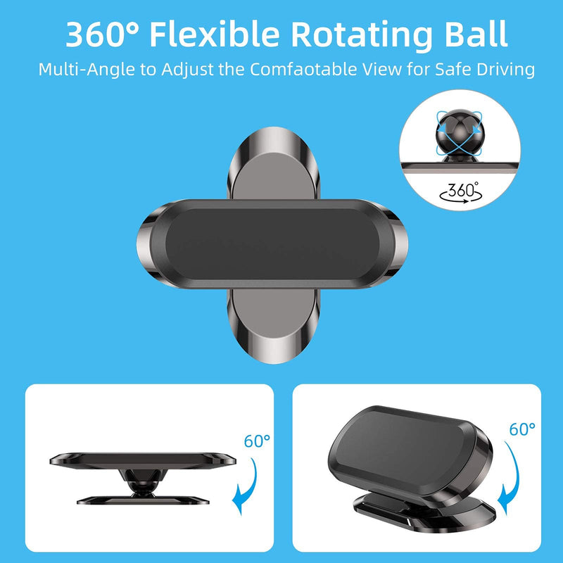  [AUSTRALIA] - 360degree Rotating Magnetic Car Phone Holder, Magnetic Phone Mount for Car,Multifunctional Lazy Desktop Magnet Holder, Suitable for IPhone, Huawei, Samsung and Other Devices Upgrade Silver