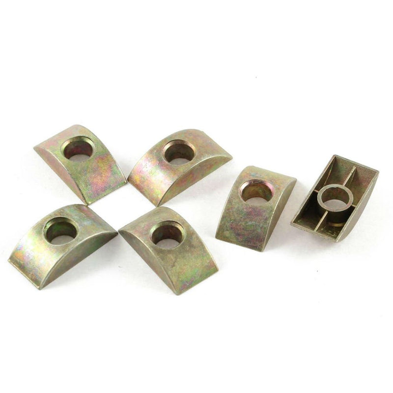 AKOAK 10 Count 8mm Hole Dia Bronze Tone Furniture Connector Nuts Half Moon Nuts Spacer Washer for Connect Furniture - LeoForward Australia