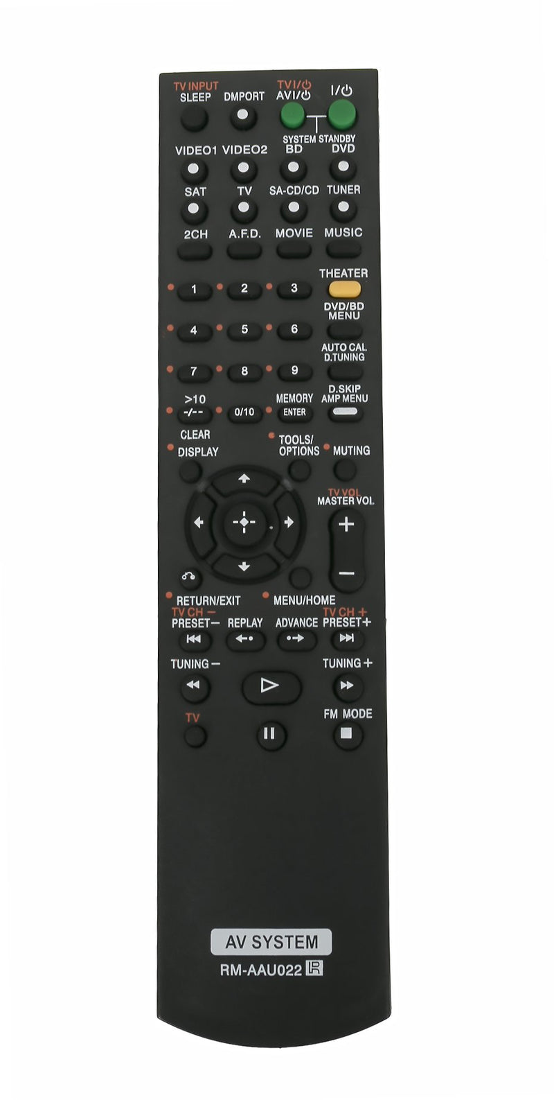 New Remote Control RM-AAU022 for Sony Home Theatre System STR-DG520 STRKM7500 HTDDWG700 HT-SF2300 STR-KS2300 HT-SS2300 HTDDW5000 - LeoForward Australia