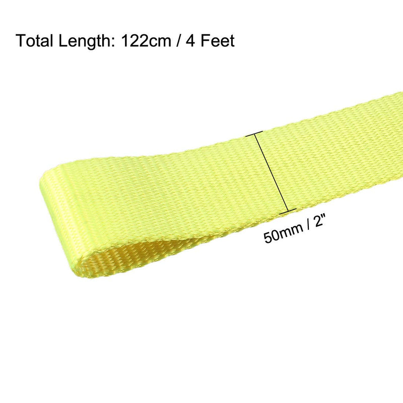  [AUSTRALIA] - uxcell Lifting Web Strap 2" x 4', 4400lbs Capacity, Eye to Eye for Moving Towing Hoisting Work Gear 4 ft