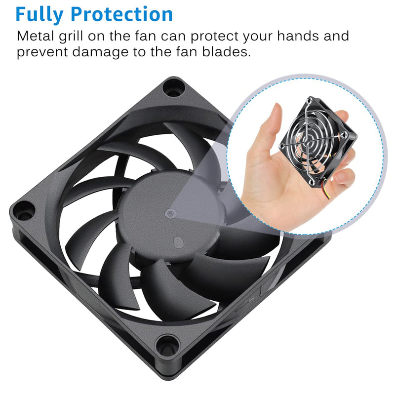  [AUSTRALIA] - GDSTIME 70mm x 70mm x 15mm 12V 3PIN DC Brushless CPU Cooler Fan