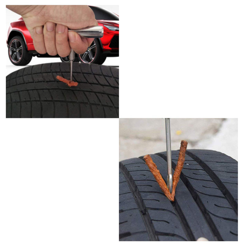  [AUSTRALIA] - LDEXIN Stainless Steel Flat Tire Tubeless Repair Tool Tyre Puncture Plug Fix Tool for Auto Car ATV Motorcycle Mower