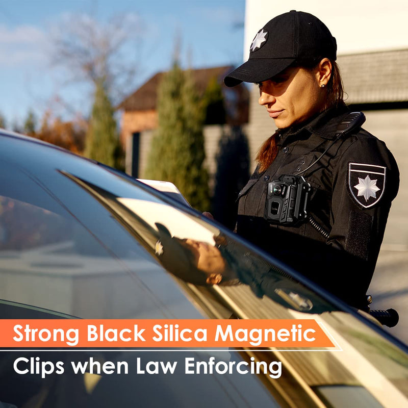  [AUSTRALIA] - Losfom Body Camera Magnet Bracket, Universal Strong Magnetic Suction Back Clip, Magnet Camera Back Holder with Built-in 8 Magnets, Durable Silica Plastic, Stick to Clothes for All Brand Body Camera B-Clip