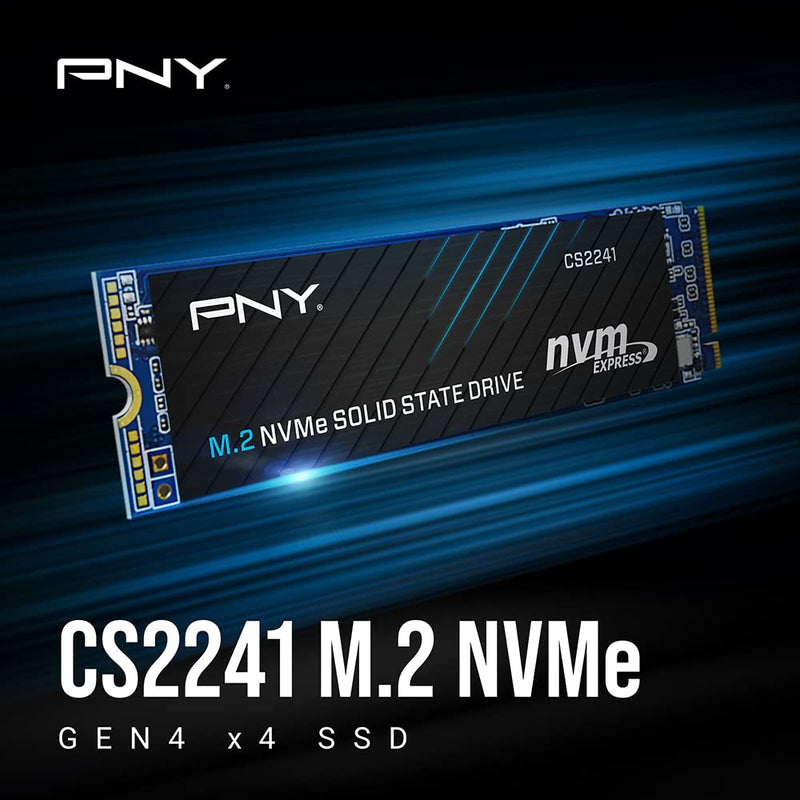  [AUSTRALIA] - PNY CS2241 1TB M.2 NVMe Gen4 x4 Internal Solid State Drive (SSD) - M280CS2241-1TB-RB