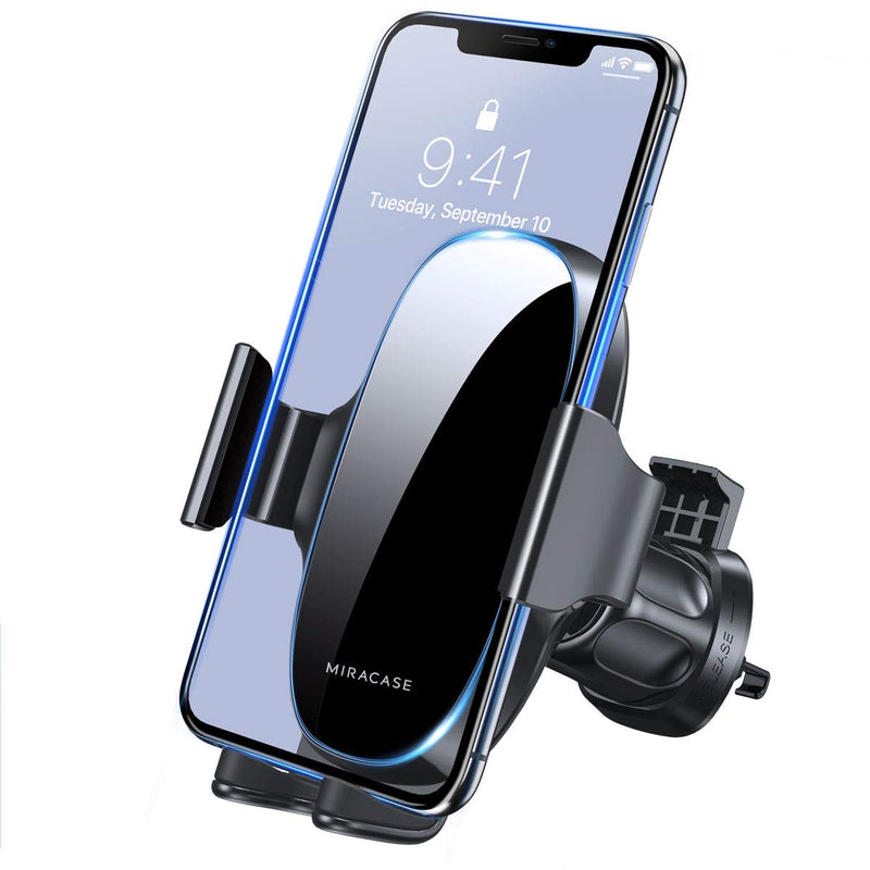  [AUSTRALIA] - Miracase Upgraded-2nd Generation Universal Phone Holder for Car, Air Vent Car Mount Compatible with iPhone 14 Series/14 Pro Max/13 Series/12 Series/11 and All Phones, Black