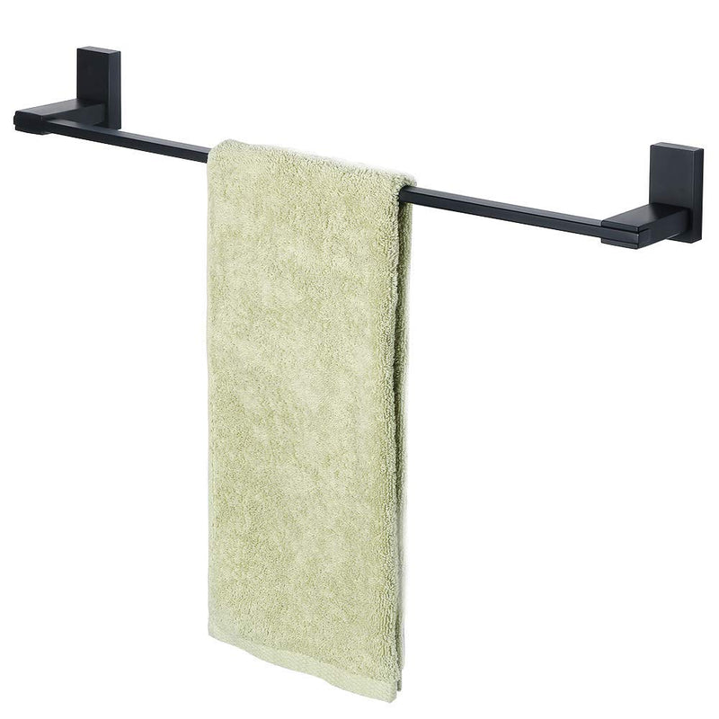 SAYAYO Matte Black Towel Bar, 23-Inch Single Towel Holder Stainless Steel Bathroom Kitchen Towel Rack Towel Rod Wall Mount Single Towel Rail - LeoForward Australia