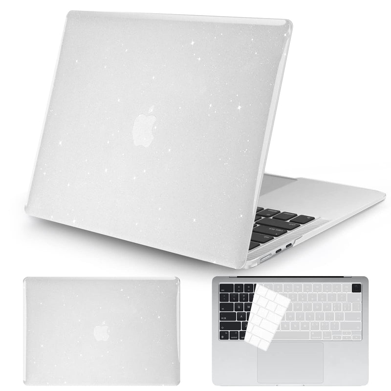  [AUSTRALIA] - Seorsok Glitter Case for MacBook Air 15 inch Case 2023 Released A2941 with M2 Chip,Laptop Hard Shell Cases &Keyboard Cover for 15 inch MacBook Air Case,Star Clear