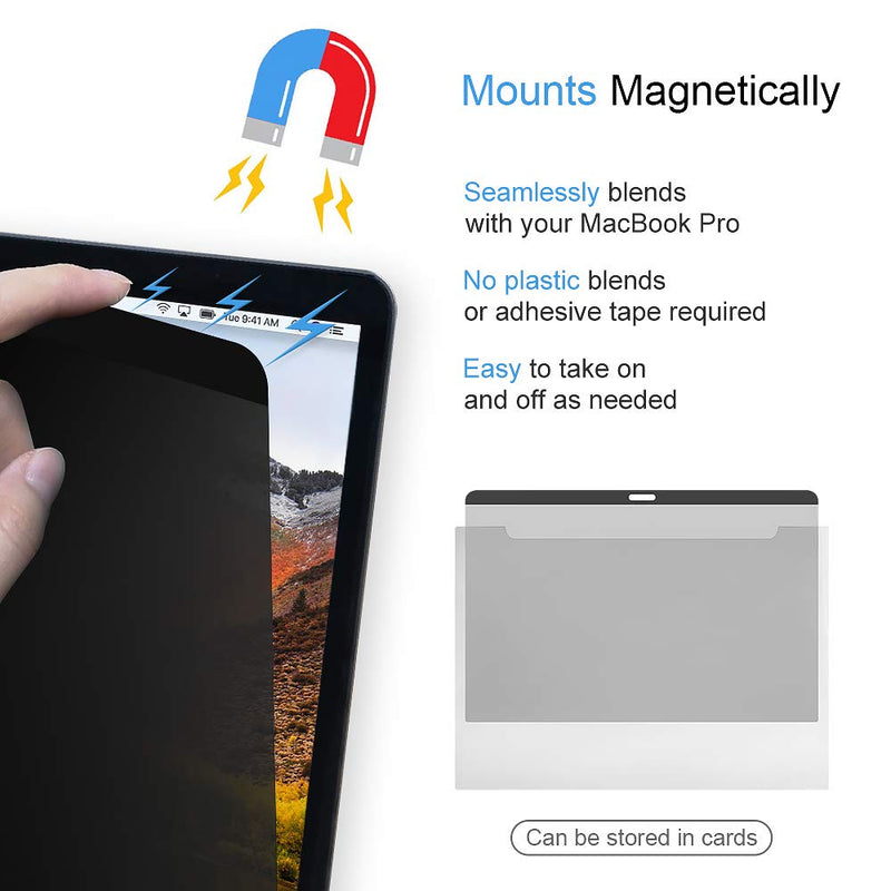  [AUSTRALIA] - Privacy Screen Protector for MacBook Pro 16(2019 Model, A2141) New Magnetic Privacy Screen Protector Bubble Free Design/Easy On/Off 16 inch Black
