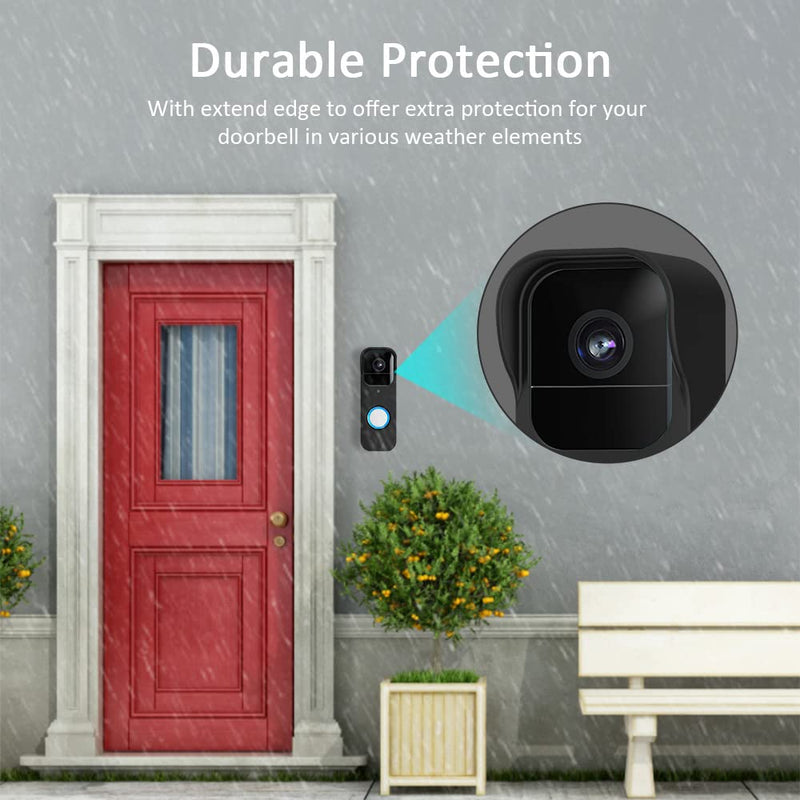  [AUSTRALIA] - Camera Cases Compatible with Blink Video Doorbell Cover Black Silicone Waterproof Protetive Skin- LEFXMOPHY