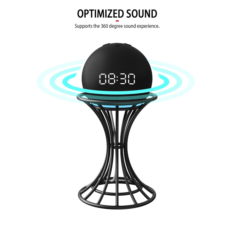  [AUSTRALIA] - HeyMoonTong Smart Speaker Table Stand - Carbon Steel Smart Speaker Holder for Apple Homepod Mini,Echo Dot 5th / 4th Gen and Google Home Mini / Nest Mini,Beautiful Desktop Decoration for Office / Room