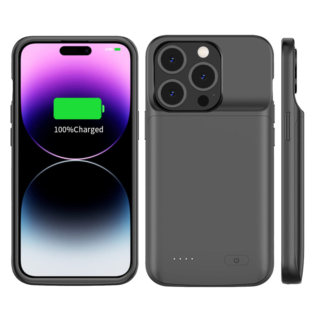  [AUSTRALIA] - TAYUZH Battery Case for iPhone 14 Plus/iPhone 14 Pro Max (6.7inch), 8500mah Rechargeable Battery Charging Case for iPhone 14 Plus/14 Pro Max/ 12 Pro Max/ 13 Pro Max Extended Battery Pack Case (Black) iPhone 14 Pro Max/14 Plus 8500mAh, Black