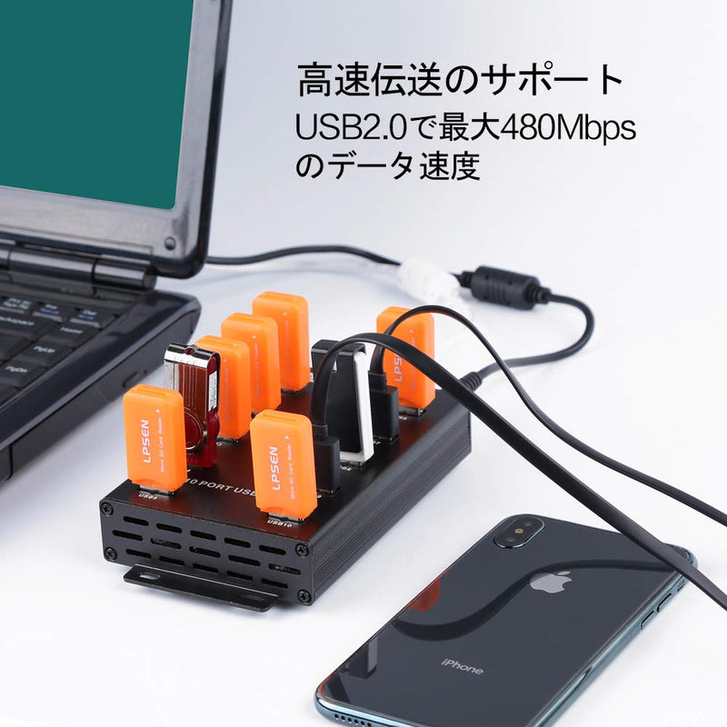 Sipolar-USB Hub- 10 Ports USB Data Hub-Industrial USB Powered Hub - USB 2.0 Hub for Mining, Bitcoin Miner - LeoForward Australia