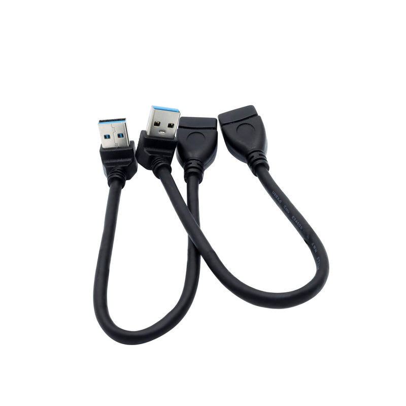  [AUSTRALIA] - Male to Female Extension Cable - 2Pack USB 3.0 A-Male to A-Female Adapter Cord 7.9inches (20cm)