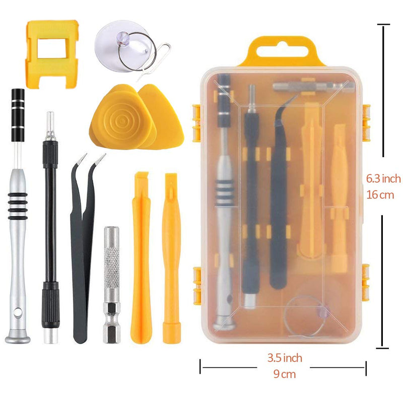 Precision Screwdriver Set Magnetic - Professional 110 in 1 Screw driver Tools Sets, PC Repair Tool Kit for Mobile Phone/Tablet/Computer/Watch/Camera/Eyeglasses/Other Electronic Devices 110 Yellow - LeoForward Australia