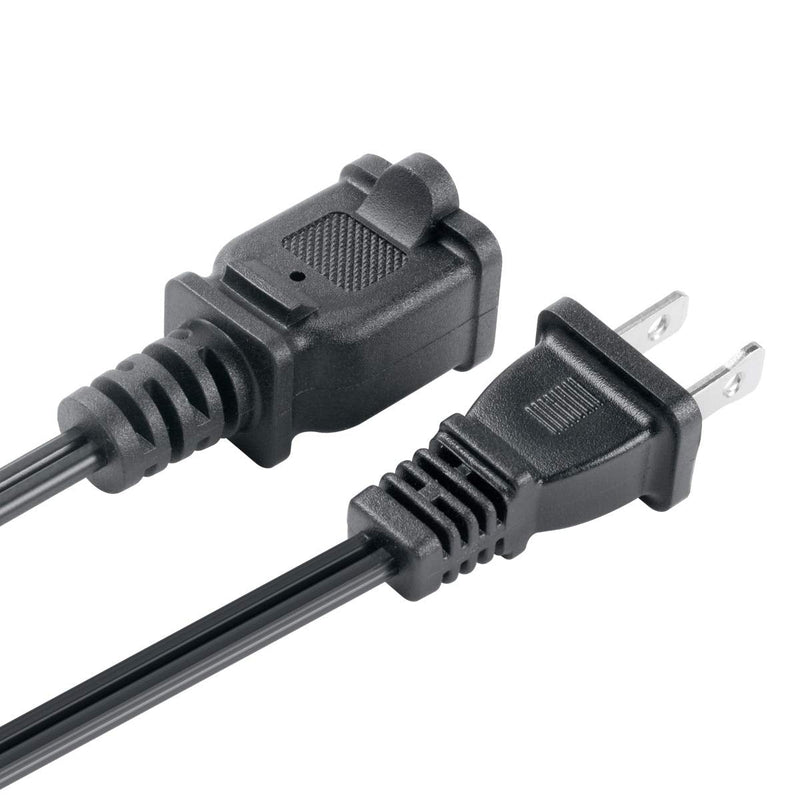  [AUSTRALIA] - VSEER 2 Prong Extension Cord US AC 2-Prong Male and Female Power Cable 13A/125V, USA Outlet Saver Power Extension Cord Cable for NEMA 5-15P to NEMA 5-15R (1FT) 1FT Black