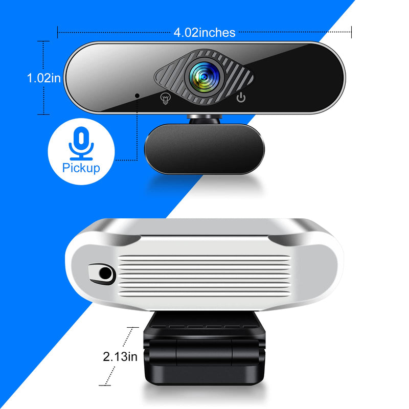  [AUSTRALIA] - 1080P HD Webcam with Microphone, Computer USB Web Camera at 1080P/30fps, 110 Wide Angles View, Plug and Play, Works with Skype, Zoom, FaceTime, Hangouts, PC/Mac/Laptop/MacBook/Tablet by FUMAX