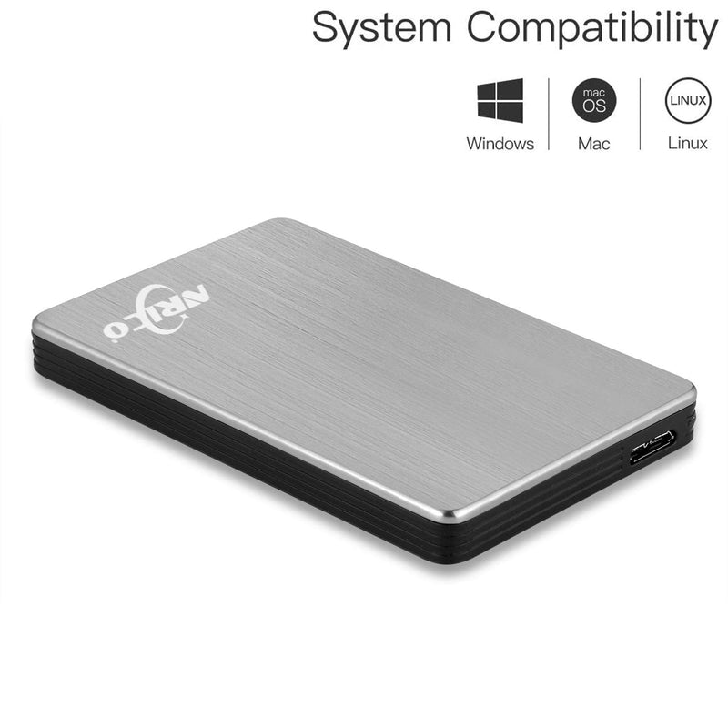  [AUSTRALIA] - NRICO 250GB Portable External Hard Drive USB 3.0 HDD 2.5inch Storage Compatible for PC, Mac, Desktop,PS4 (250GB, Grey)