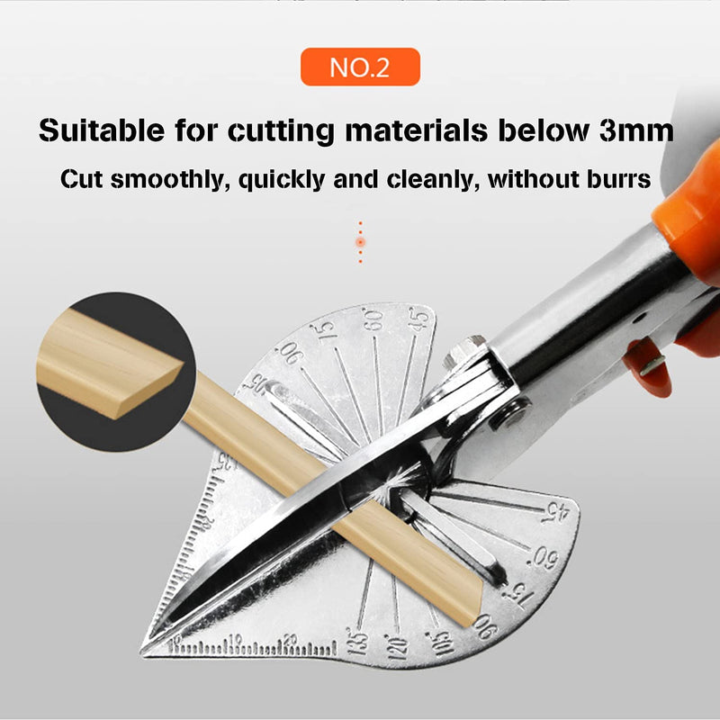  [AUSTRALIA] - CARCLOTHES Miter Snips-Professional Multi Angle Miter Shears Cutter(orange),With a Replacement Blade,Electrician Tools Miter snips,Accurately Adjusted 45 To 135 degrees,Cutting Soft Wood,Plastic,PVC