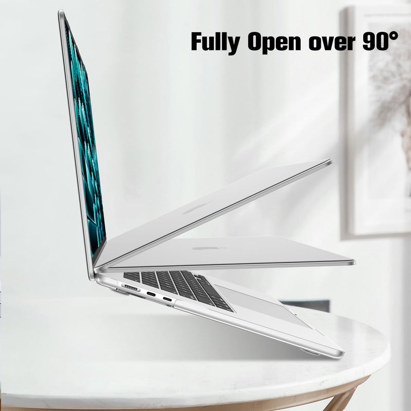  [AUSTRALIA] - Fintie Case Compatible with MacBook Air 15 Inch A2941 (2023 Release) - Protective Snap On Hard Shell Cover for MacBook Air 15.3" M2 Chip with Liquid Retina Display and Touch ID, Crystal Clear