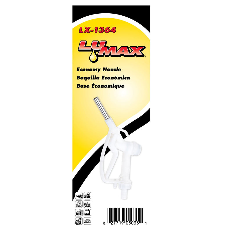 Lumax LX-1364, Ad Blue, Economy. Manual Polypropylene Nozzle for use with All Fuels, Including DEF/UREA/AdBlue. Outlet Tube Size: ¾” - LeoForward Australia
