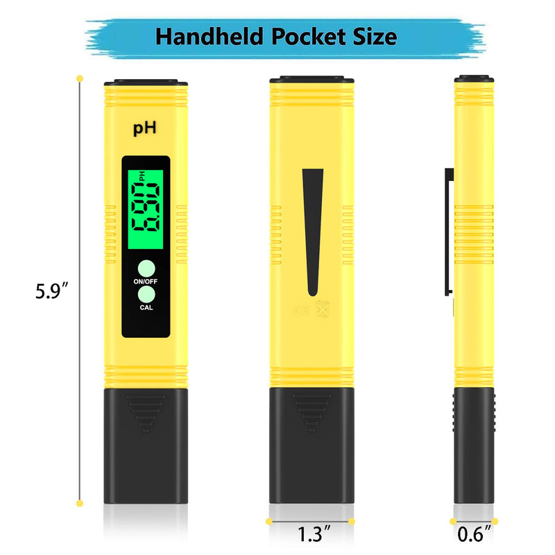 Digital PH Meter,Backlight PH Meter 0.01 High Precision Water Quality Tester, PH Range is 0-14, Suitable for Drinking Water Swimming Pool and Aquarium PH Tester Design, with ATC - LeoForward Australia