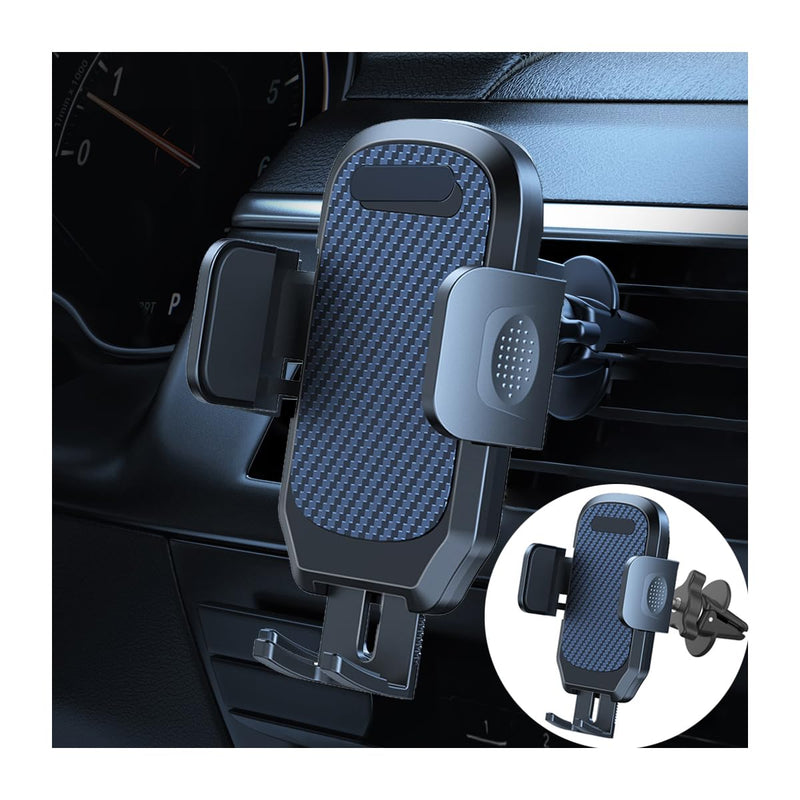  [AUSTRALIA] - BESULEN Phone Mount for Car Vent, Universal Auto Phone Holder for Air Vent, Anti-Slip Easy Clamp Hands-Free Cradle, Vehicle Interior Accessories Compatible with Most Smartphone (Carbon Fiber) Carbon Fiber