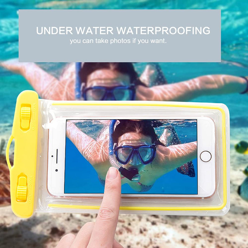  [AUSTRALIA] - 6pcs Universal Waterproof Phone Pouch, Cellphone Dry Bag IPX8 Underwater Waterproof Case Compatible with iPhone 12/11 Pro Max/Pro/8 Plus, Galaxy S21/S20/S10/Note 20/10/9, Plus Phones up to 6.8"